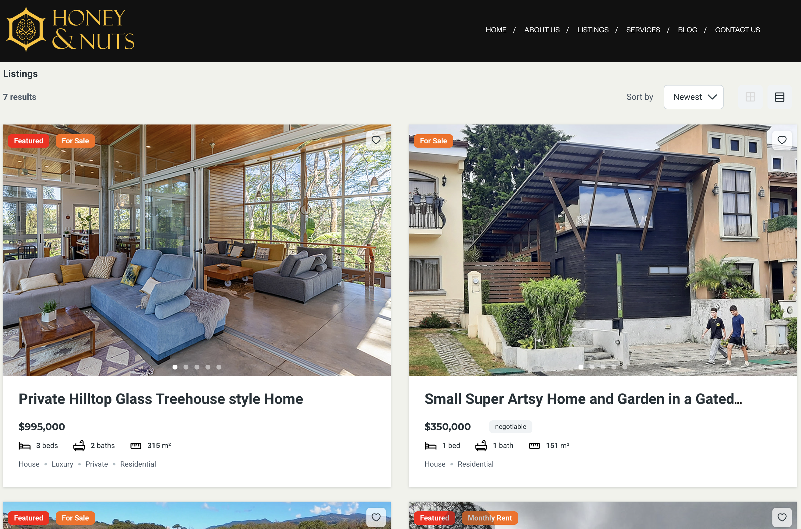 Honey & Nuts Real Estate Platform